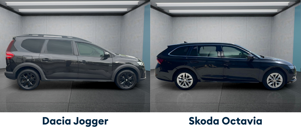 Dacia Jogger und Skoda Octavia Combi im Außenvergleich