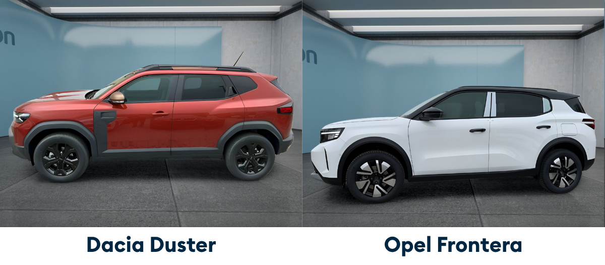 Opel Frontera und Dacia Duster im Außenvergleich