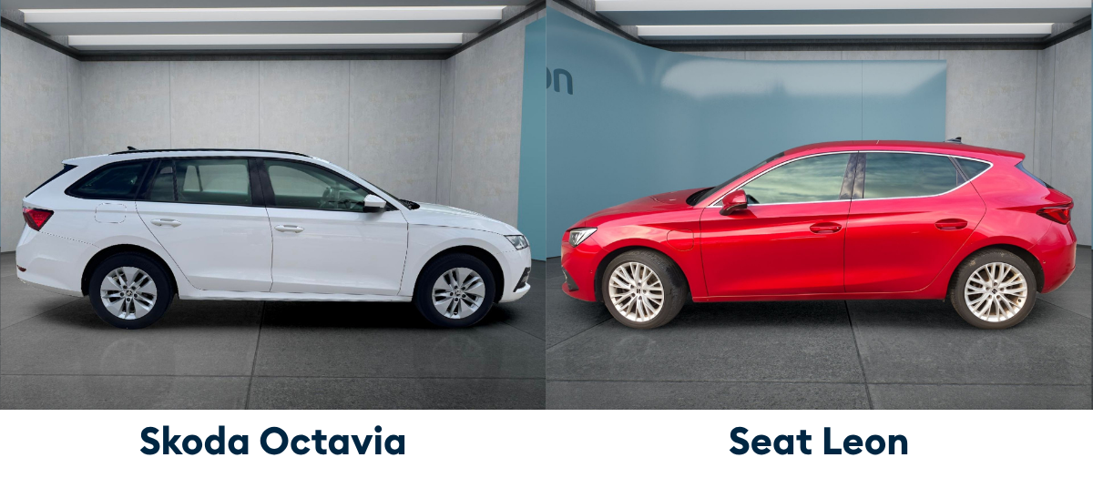 Skoda Octavia und Seat Leon im Außenvergleich