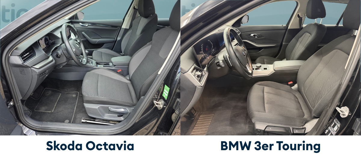 BMW 3er Touring und Skoda Octavia Combi Innenraum