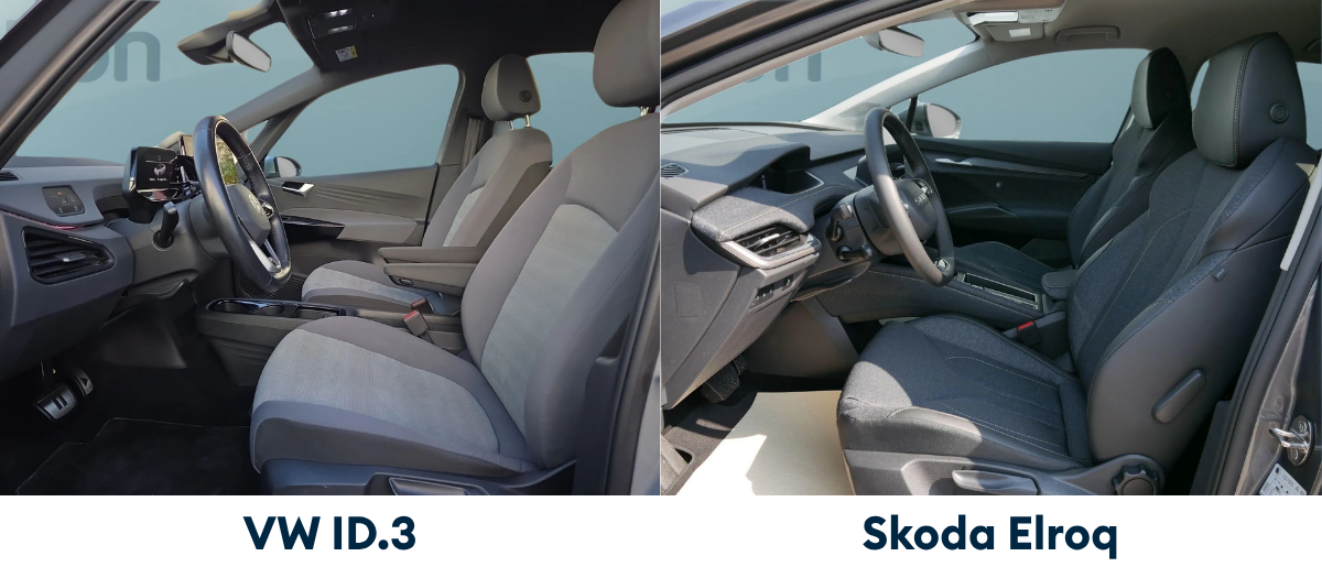 Skoda Elroq und VW ID.3 Innenraum